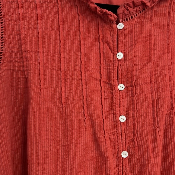 Faherty salmon organic cotton blouse size XL - Picture 3 of 5